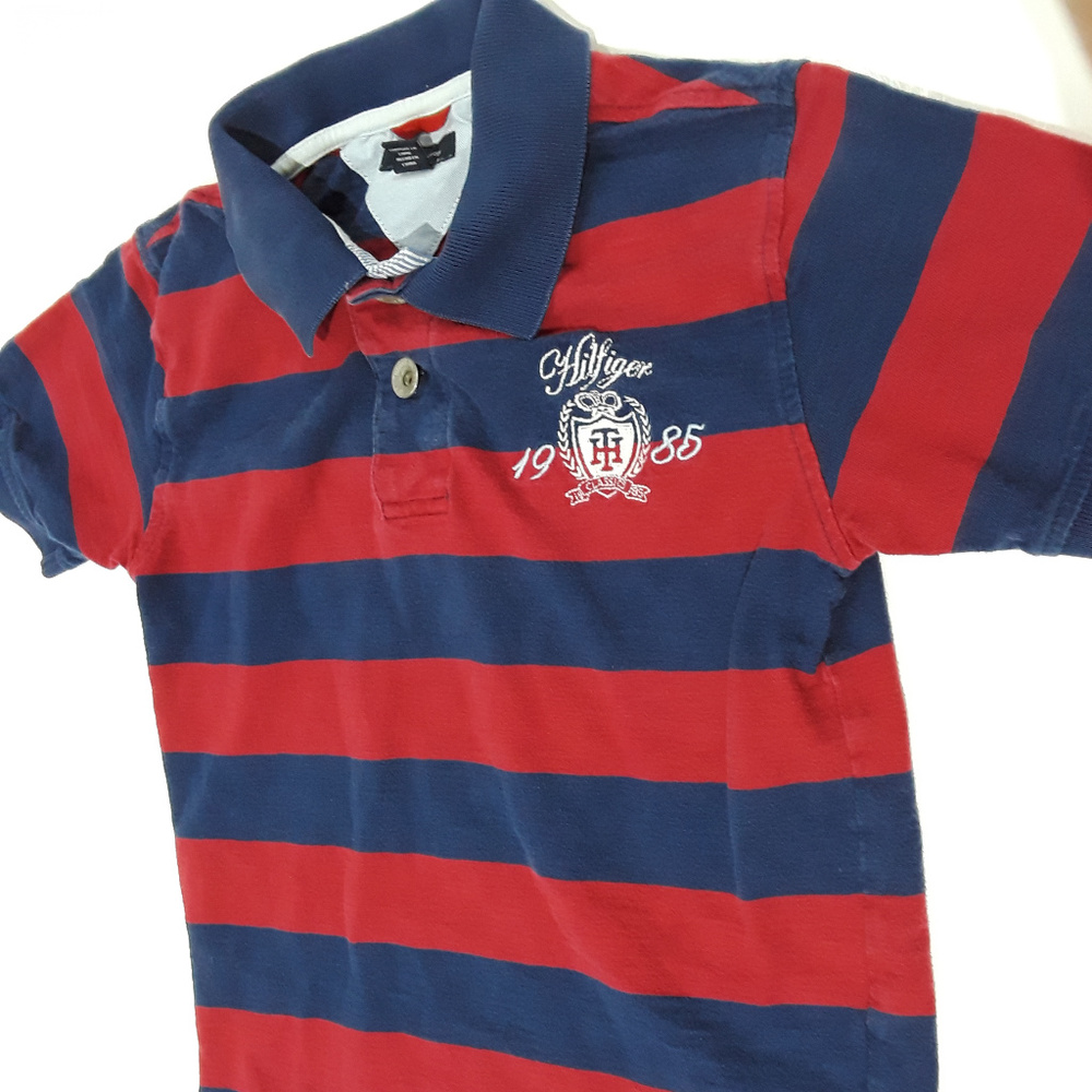 Tommy Hilfiger boys striped rugby shirt
